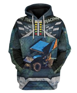 Gearhuman 3D Dirt Track Racing Tshirt Hoodie Apparel ZL11112 3D Apparel Hoodie S 