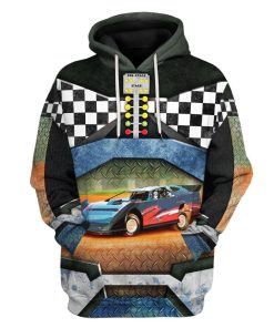 Gearhuman 3D Dirt Track Racing Tshirt Hoodie Apparel ZL11113 3D Apparel Hoodie S 