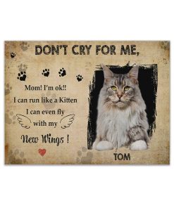 Gearhuman 3D Do Not Cry For Me Maine Coon Custom Name Canvas GB230214 Canvas 1 Piece Non Frame M