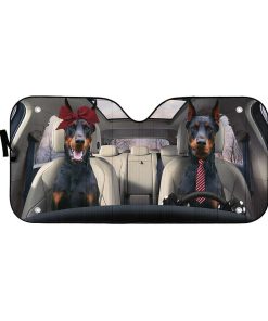 Gearhuman 3D Doberman Pinscher Dog Auto Car Sunshade GV03036 Auto Sunshade 57''x27.5''