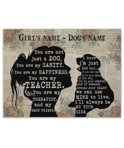 Gearhuman 3D Dog Lover Custom Name Canvas GK04012 Canvas 1 Piece Non Frame M