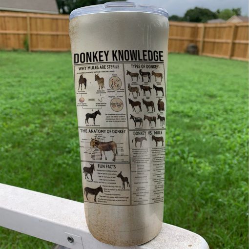 Gearhuman 3D Donkey Knowledge Giveashitometer Custom Tumbler GB01023 Tumbler