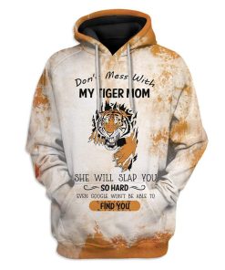 Gearhuman 3D Dont Mess With My Tiger Mom Custom Hoodies Apparel GT27025 3D Custom Fleece Hoodies Hoodie S 
