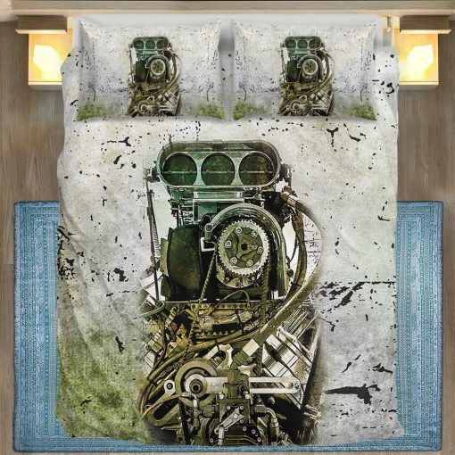 Gearhuman 3D Drag Racing Custom Bedding Set GV04111 Bedding Set White Twin 3PCS