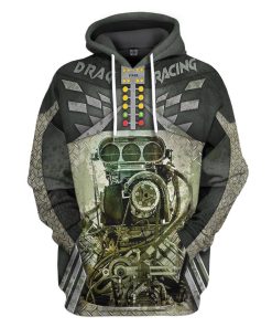 Gearhuman 3D Drag Racing Tshirt Hoodie Apparel ZL11111 3D Apparel Hoodie S 