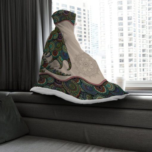 Gearhuman 3D Dragon Mandala Custom Hooded Blanket GW09125 Hooded Blanket