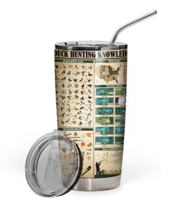 Gearhuman 3D Duck Hunting Knowledge Custom Design Vacuum Insulated Tumbler GB18113 Tumbler Short 20oz 