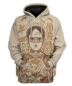 Gearhuman 3D Dwight Schrute The Office Custom Hoodie Apparel GW13072 3D Custom Fleece Hoodies Hoodie S