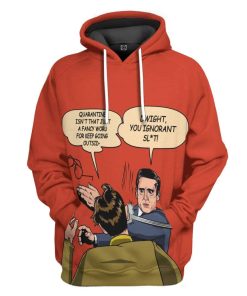 Gearhuman 3D Dwight You Ignorant Slut Custom Hoodie Apparel GW27046 3D Custom Fleece Hoodies Hoodie S 