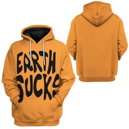 Gearhuman 3D Earth Sucks Custom Hoodie Apparel GN15092 3D Custom Fleece Hoodies