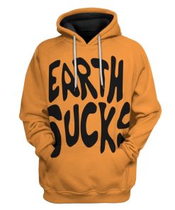 Gearhuman 3D Earth Sucks Custom Hoodie Apparel GN15092 3D Custom Fleece Hoodies Hoodie S 