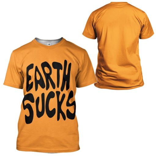 Gearhuman 3D Earth Sucks Custom Tshirt Apparel GN15092 3D T-shirt