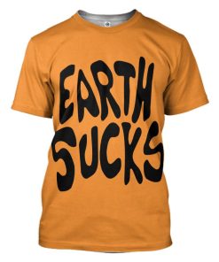 Gearhuman 3D Earth Sucks Custom Tshirt Apparel GN15092 3D T-shirt T-Shirt S 