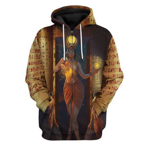 GearHuman 3D Egyptian Goddess Madona Custom Shirt GR06015 3D Apparel Zip Hoodie S