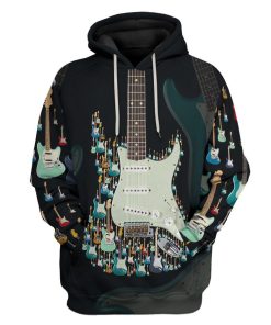 Gearhuman 3D Electric Guitar Custom Tshirt Hoodie Apparel GV05119 3D Apparel Hoodie S 