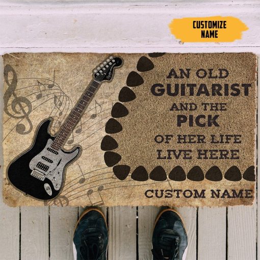 GearHuman 3D Electric Guitars An Old Guitarist Custom Doormat GR21015 Doormat
