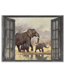Gearhuman 3D Elephant Canvas GV22013 Canvas 1 Piece Non Frame M