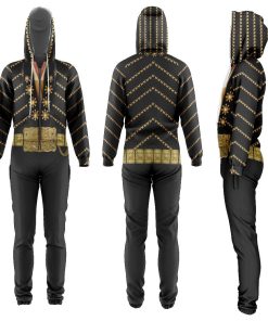 Gearhuman 3D Elvis Presley Black Jumpsuit GV27015 Jumpsuit Jumpsuit S