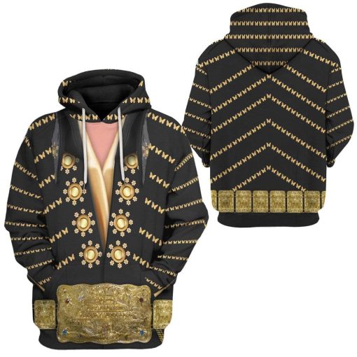 Gearhuman 3D Elvis Presley Custom Hoodie Apparel GL10083 3D Custom Fleece Hoodies