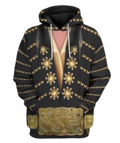 Gearhuman 3D Elvis Presley Custom Hoodie Apparel GL10083 3D Custom Fleece Hoodies Hoodie S 