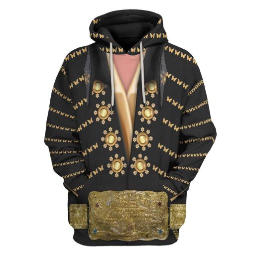 Gearhuman 3D Elvis Presley Custom Hoodie Apparel GL10083 3D Custom Fleece Hoodies Hoodie S