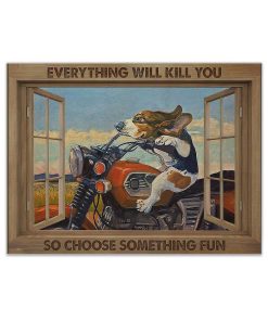 Gearhuman 3D Everything Will Kill You Dachshund Canvas GK25029 Canvas 1 Piece Non Frame M