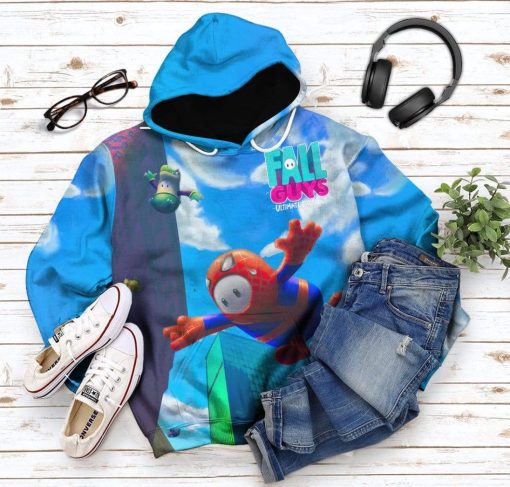 Gearhuman 3D Fall Guys Custom Hoodie Apparel GW13081 3D Custom Fleece Hoodies