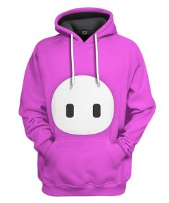 Gearhuman 3D Fall Guys Pink Custom Hoodie Apparel GS12082 3D Custom Fleece Hoodies Hoodie S 
