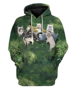 Gearhuman 3D Famous Cat Meme Custom T-Shirts Hoodies Apparel CT-TA1302202 3D Custom Fleece Hoodies Hoodie S 