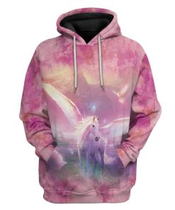 Gearhuman 3D Fantasic Unicorn Custom Hoodie Apparel GL09062 3D Custom Fleece Hoodies Hoodie S 