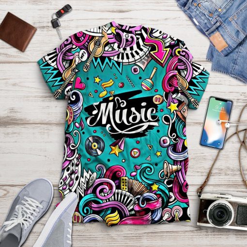 GearHuman 3D Fashion Musical Instruments Cutsom Shirt GR12014 3D Apparel