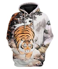 Gearhuman 3D Fat Tiger Custom T-Shirts Hoodies Apparel AN-TA1202204 3D Custom Fleece Hoodies Hoodie S 