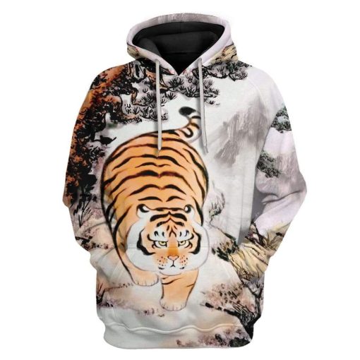 Gearhuman 3D Fat Tiger Custom T-Shirts Hoodies Apparel AN-TA1202204 3D Custom Fleece Hoodies Hoodie S