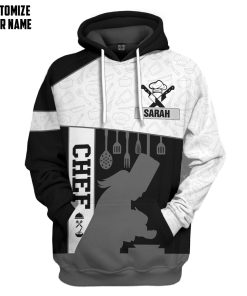 Gearhuman 3D Female Chef Custom Name Tshirt Hoodie Apparel GB02039 3D Apparel Hoodie S