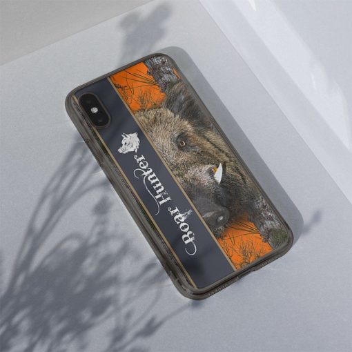 Gearhuman 3D Ferocious Boar Hunter Custom Phone Case GV091117 Glass Phone Case