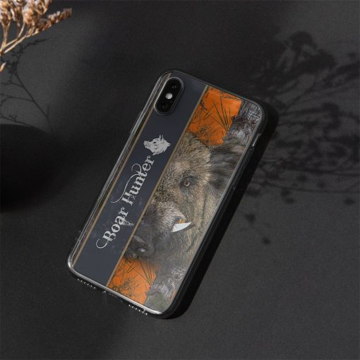 Gearhuman 3D Ferocious Boar Hunter Custom Phone Case GV091117 Glass Phone Case