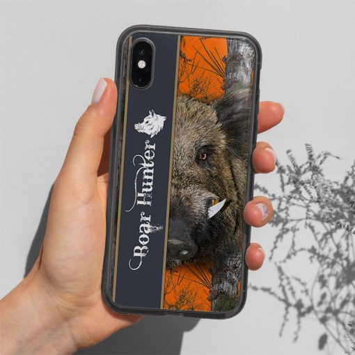 Gearhuman 3D Ferocious Boar Hunter Custom Phone Case GV091117 Glass Phone Case