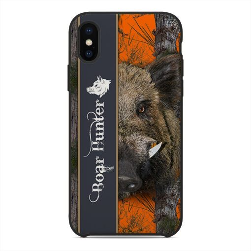 Gearhuman 3D Ferocious Boar Hunter Custom Phone Case GV091117 Glass Phone Case Iphone X