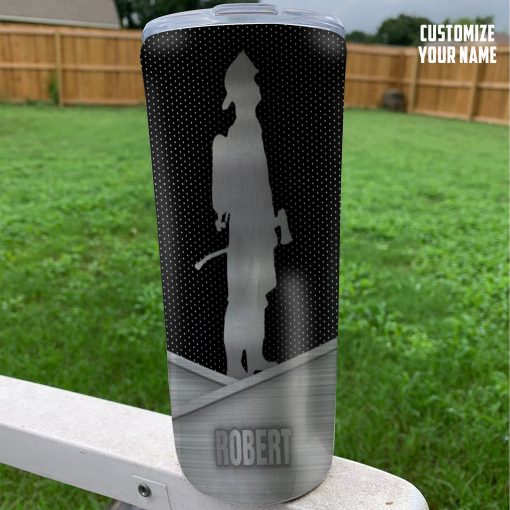 Gearhuman 3D Firefighter Silver Custom Name Tumbler GB180220 Tumbler