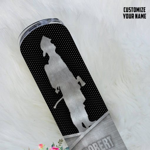 Gearhuman 3D Firefighter Silver Custom Name Tumbler GB180220 Tumbler