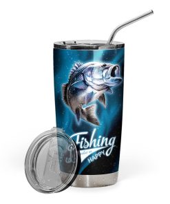 Gearhuman 3D Fishing Custom Design Vacuum Insulated Tumbler GB051114 Tumbler Short 20oz 