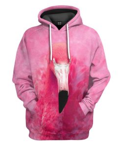 Gearhuman 3D Flamingo Front And Back Tshirt Hoodie Apparel GV08039 3D Apparel Hoodie S