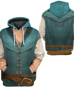 Gearhuman 3D Flynn Rider Prince Rapunzel Custom Tshirt Hoodie Apparel GK301213 3D Apparel 