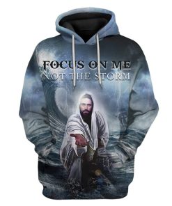 Gearhuman 3D Focus On Jesus Custom Hoodie Apparel GL22068 3D Custom Fleece Hoodies Hoodie S 