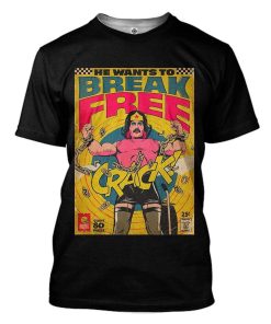 Gearhuman 3D Freddie Mercury Break Free Vintage Comic Book Covers Custom Tshirt Apparel GN21087 3D T-shirt T-Shirt S 