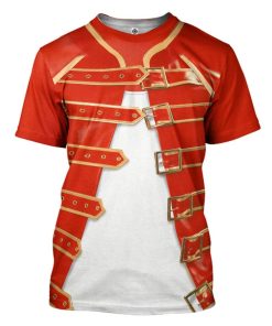 Gearhuman 3D Freddie Mercury Costume Custom Tshirt Apparel GW120821 3D T-shirt T-Shirt S 
