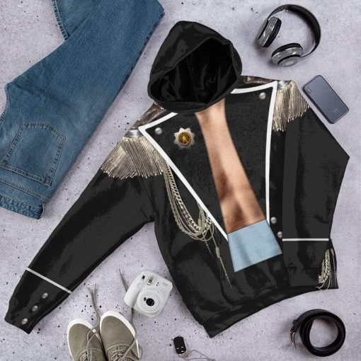 Gearhuman 3D Freddie Mercury Custom Hoodie Apparel GW13087 3D Custom Fleece Hoodies