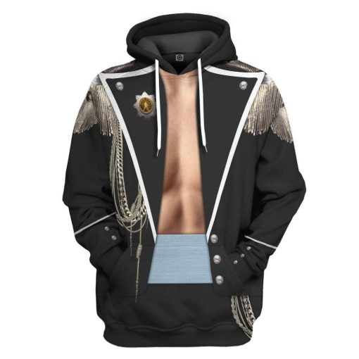 Gearhuman 3D Freddie Mercury Custom Hoodie Apparel GW13087 3D Custom Fleece Hoodies Hoodie S