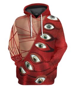 Gearhuman 3D Freddie Mercury Eyeball Suit Custom Hoodie Apparel GW120813 3D Custom Fleece Hoodies Hoodie S 