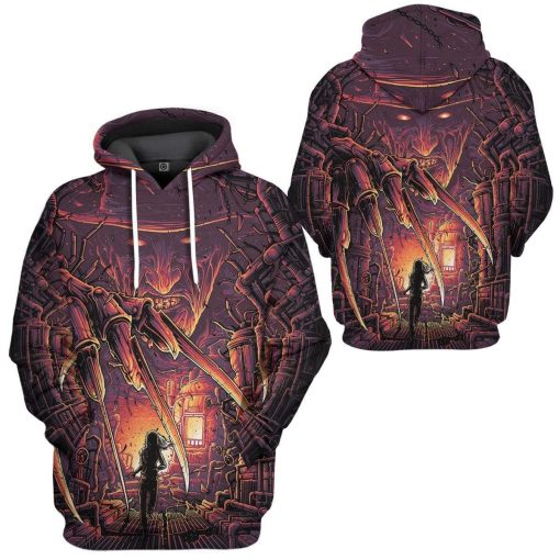 Gearhuman 3D Freddy Krueger Custom Hoodie Apparel GW19084 3D Custom Fleece Hoodies